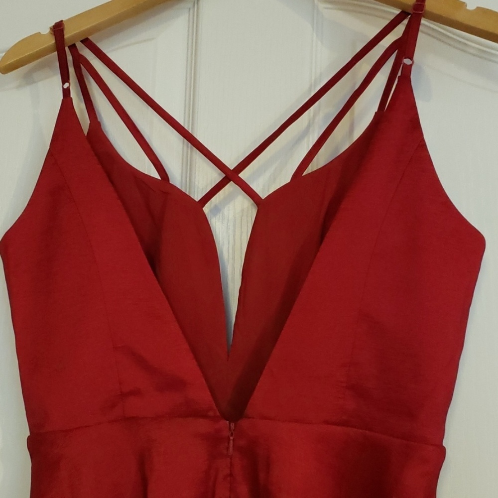 Cross My Heart Dress Red - Picture 3 of 5